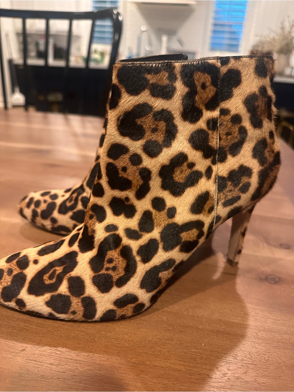 J. Crew Leopard-Pattern Ankle Booties in Brown and Black
